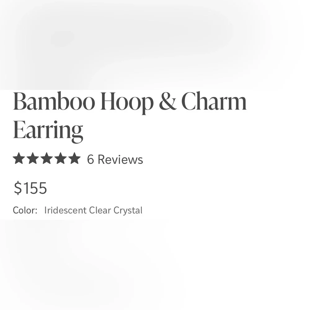 Julie Vos • Bamboo Hoop & Charm Earrings | Clear Iridescent ⭐️⭐️⭐️⭐️⭐️